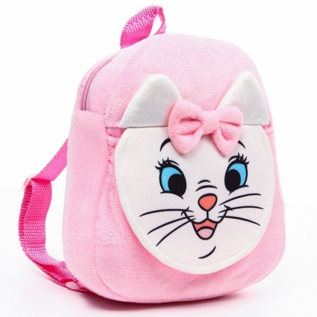Blue backpack on a zipper, with a pocket, 19 x 22 cm "Kita Marie", cats aristocrats-4