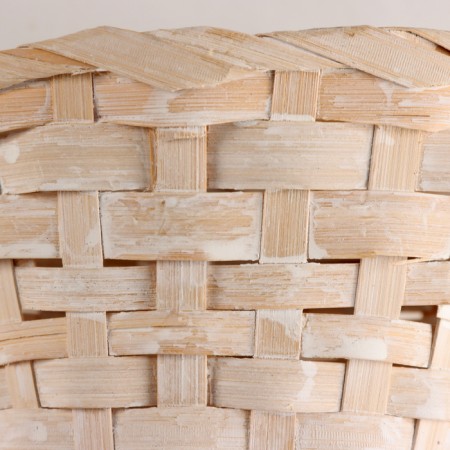 Wicker basket, d13x9xh330cm, white, bamboo-3