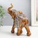 Souvenir Polystone "Elephant - Popon with patterns and amber" 14.5x7x16.5 cm