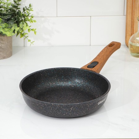 Granit Ultra Blue, D = 22 cm, removable handle, anti -stick coating, blue color-10