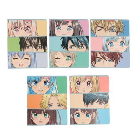 Notebook of 48 sheets in the “anime” cage, cover coated cardboard, varnish, offset block, mix