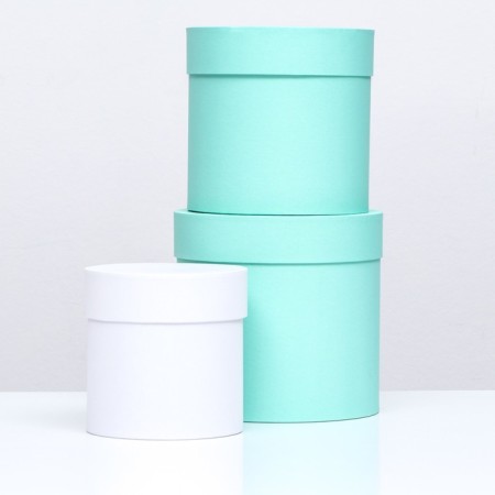 A set of round boxes 3 in 1 "Paints", mix, 18 x 18 x 18 - 14 x 14 cm 14 cm