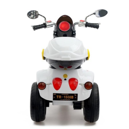 Electric car "Chopper", with a battery, light and sound effects, white color-4
