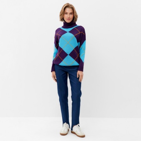 Jumper female minku: Casual Collection Biryuzovaya color, rr 50-52-1