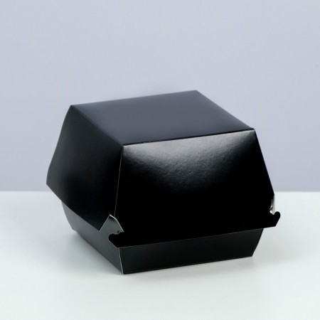 Packaging for burgers, black, 11 x 11 x 11 cm set 5 pcs