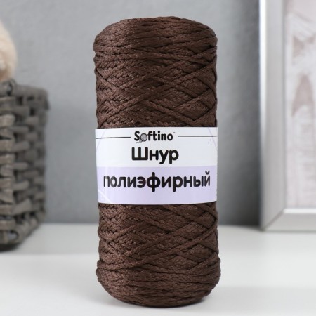 Knitting cord 100% polyester 1mm 200m/75 ± 10g (11-chocolate)-3