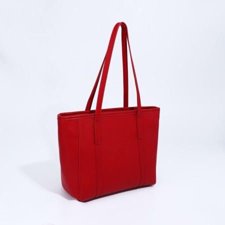 Bag Female Tout with zipper, red color-1