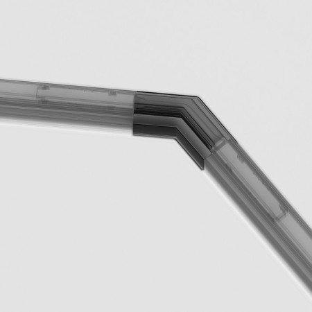 Angle-connector 135 ° Gravity built-in, black-3