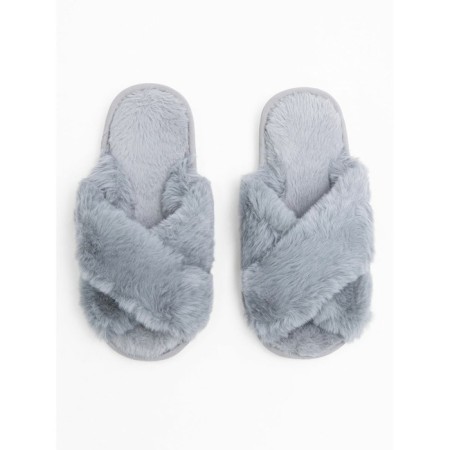 Bunny slippers, size 38-39, gray color-2
