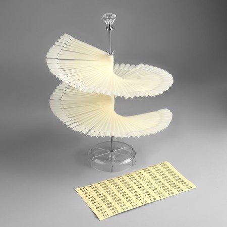 Palette-stand for demonstrating varnishes, with stickers, 120 tips, in a cardboard box, ivory color-1