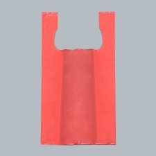 T -shirt package, polyethylene, red 24 x 42 cm, 8 μm