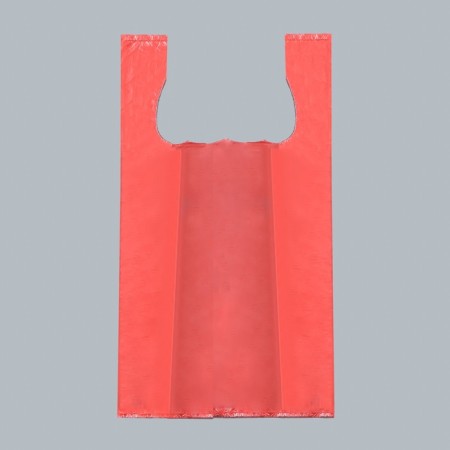 T -shirt package, polyethylene, red 24 x 42 cm, 8 μm