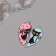 Decor for creativity metal, enamel "Two cats" set 2 pcs 3x2.8 cm