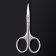 Manicure scissors "Premium", straight, narrow, 9.5 cm, on the blist, silver color