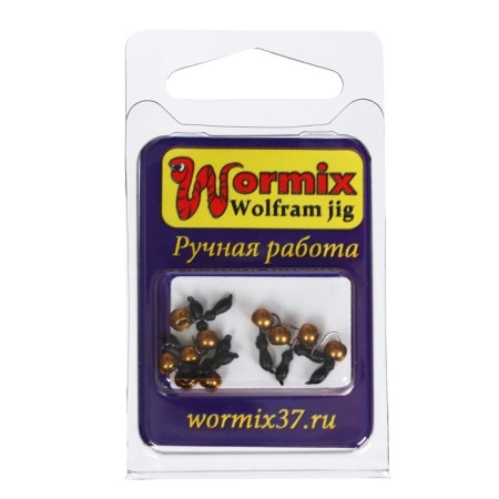 Mormyshka ant, brass ball, weight 0.4 g, size 2-1