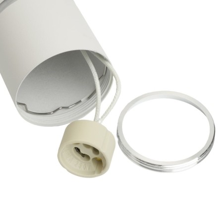 Snow -phase track lamp Feron AL178, IP40, GU10, 15 W, 55x55x175 mm, white color with silver-9