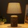 August table lamp E14 40W chocolate-gold 22x22x34 cm Risalux