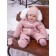 Overalls for the discharge for children, height 74 cm, color pink opal