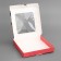 Box Gift team with a window, packaging, "Happy Moments", 19 x 19 x 3 cm