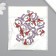 Decor for creativity plastic "Snowman in the purple hat" 2.8x2x0.5 cm