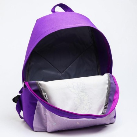 Youth backpack, lightning department, n/pocket, lilac, 33 cm x 13 cm x 37 cm "Elsa", cold heart-4