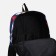 A backpack with a zipper, external pocket, blue color