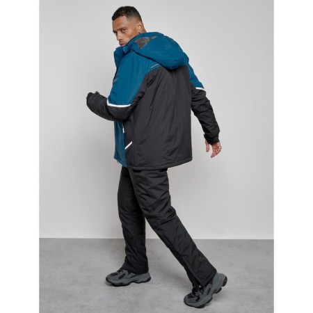Ski costume male winter, size 54, blue color-19