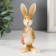 Souvenir Polystone "Bunny with a bag over the shoulder" 5x3.5x11 cm
