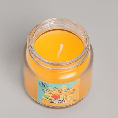 Aromatic candle in glass 6.3cm, 100ml, tropical fruits-3