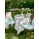 Origami tablecloth, size 140x150 cm, mint color