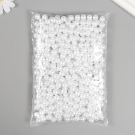 A set of beads "Pearls" d 10 mm, 250 grams, snow -white-2