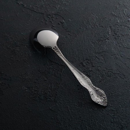 Dessert spoon "Troika", h = 18 cm, thickness 2 mm, art painting-1