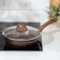 Granit Ultra Red, D = 24 cm pan, plastic handle, glass cover, anti -stick coating, brown color
