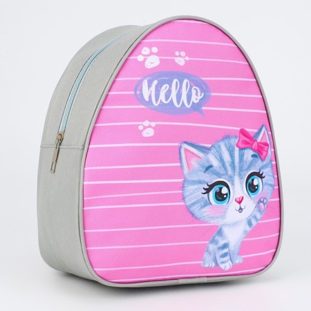 Baby backpack for a girl "Kitty with a bow", rn. 23x20.5 cm-1