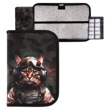 Penal 1 section 140 x 210 x 40 mm, folding pocket and cosmetic bag, fabric, calligrata top content 