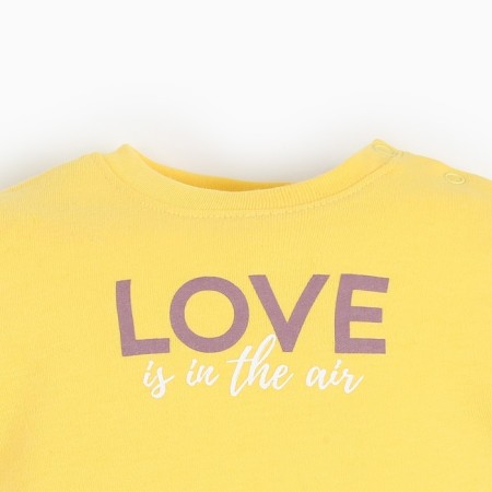 Long sleeve T-shirt Trick I Flower, height 62-68 cm, yellow color-1