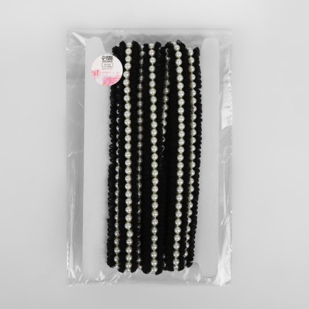 Ryush with beads, 20 mm, 4.5 ± 0.5 m, black/white color-2
