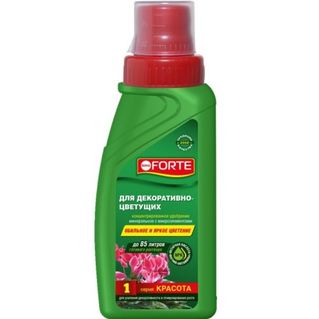 Fertilizer for decorative blooming Bona Forte, bottle, 285 ml