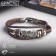 Bracelet Skin "Oblushka", brown color in black silver, 20 cm
