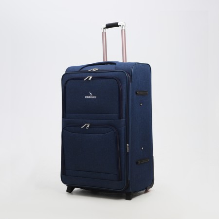 Big suitcase 28 ", a lightning department, code castle, 3 wheels, 2 external pockets, blue color