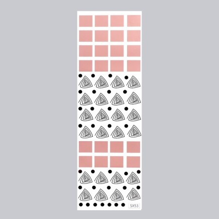 Interior color plastic sticker "Geometry: points and squares" 30x90 cm-1