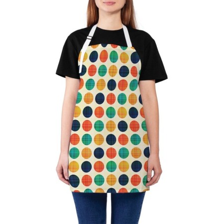 Apron of a kitchen with a photo print "Color combination with circles", adjustable, size OS