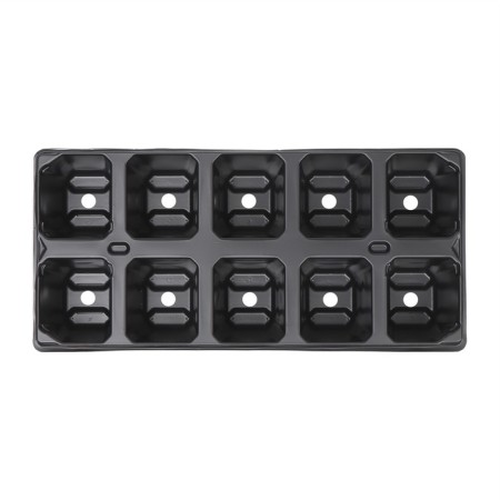 Cassette for seedlings, 10 cells of 100 ml, set of 5 pcs., Black-7