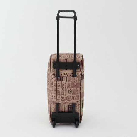 Road bag on wheels, external pocket, beige color-2