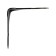 Corner Figus tundra , 90x90x80x2.1 reinforced, Black color 1 pc.