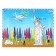 Coloring book “Sights” Street Streets 12 centers, 3D glasses, water bottle