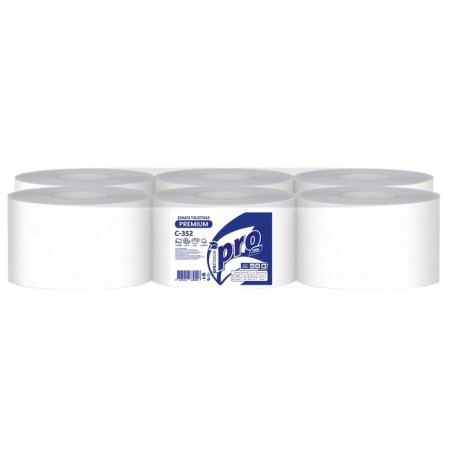 Protissue C352 toilet paper, with a central hood, 2-layer with perforation, 215 m-1