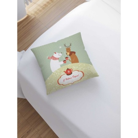 Pillowess decorative “tea drinking with friends”, on a zipper, size 45x45 cm-1