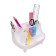 Supply for writing accessories, 6 departments, with stickers, calligrata, white