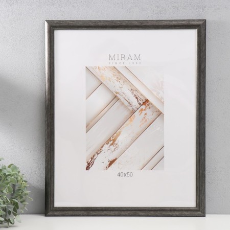 Photo frame Plastic "Mira" 40x50 cm walnut (plastic screen)-1